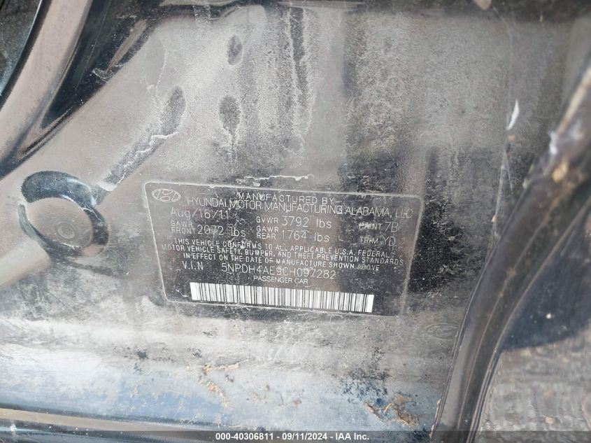 5NPDH4AE9CH097282 2012 Hyundai Elantra Gls/Limited