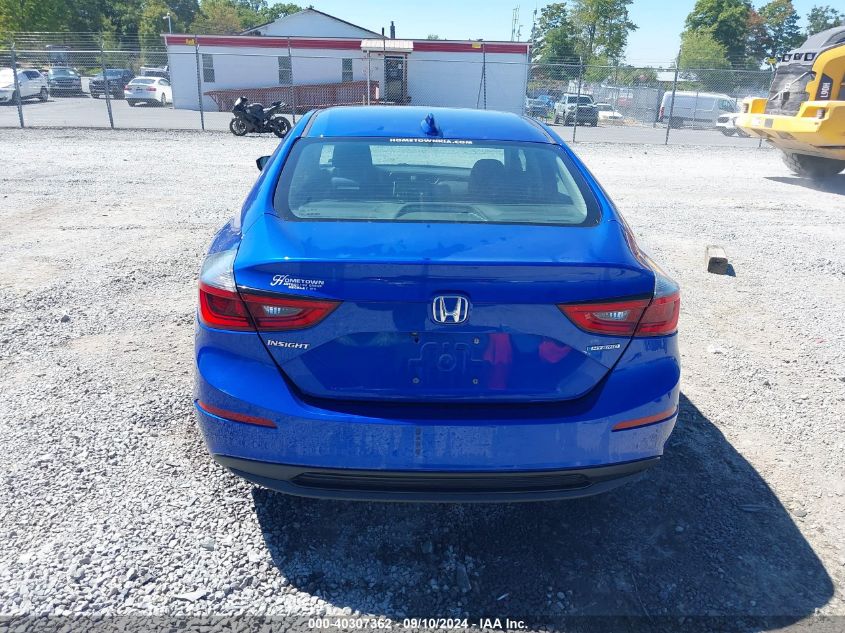 2019 Honda Insight Ex VIN: 19XZE4F54KE007675 Lot: 40307362