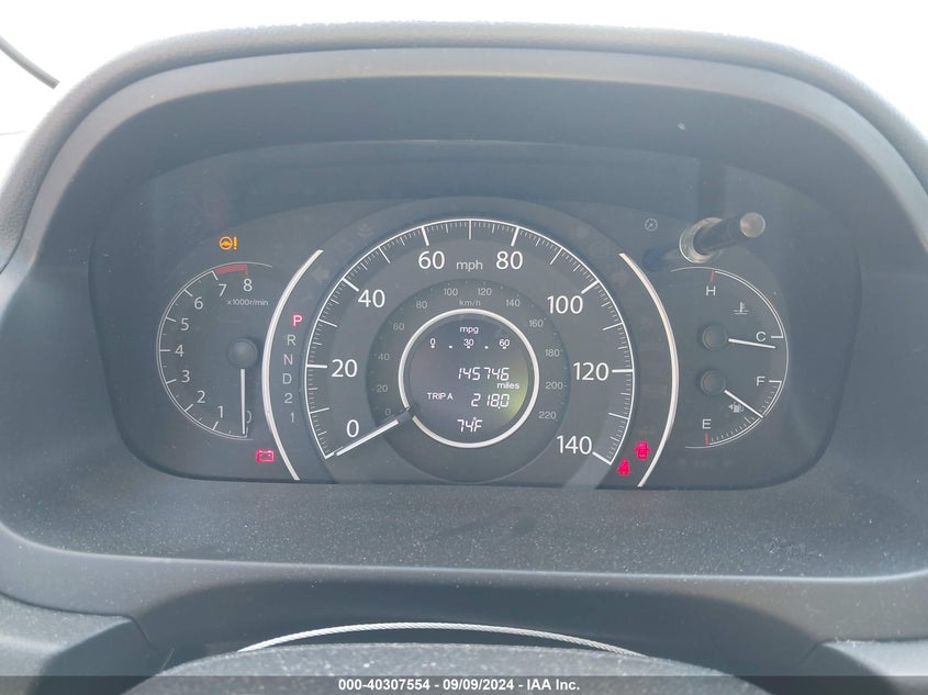 2013 Honda Cr-V Lx VIN: 2HKRM4H35DH624452 Lot: 40307554