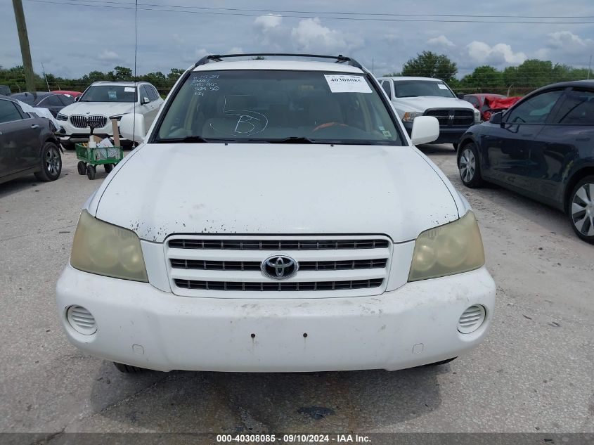 2003 Toyota Highlander V6 VIN: JTEHF21A830125168 Lot: 40308085