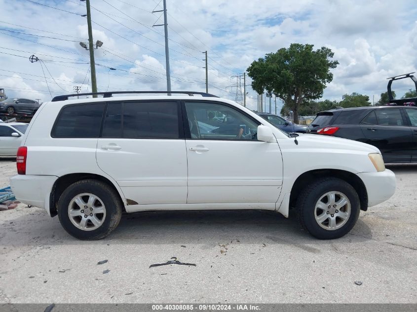 2003 Toyota Highlander V6 VIN: JTEHF21A830125168 Lot: 40308085