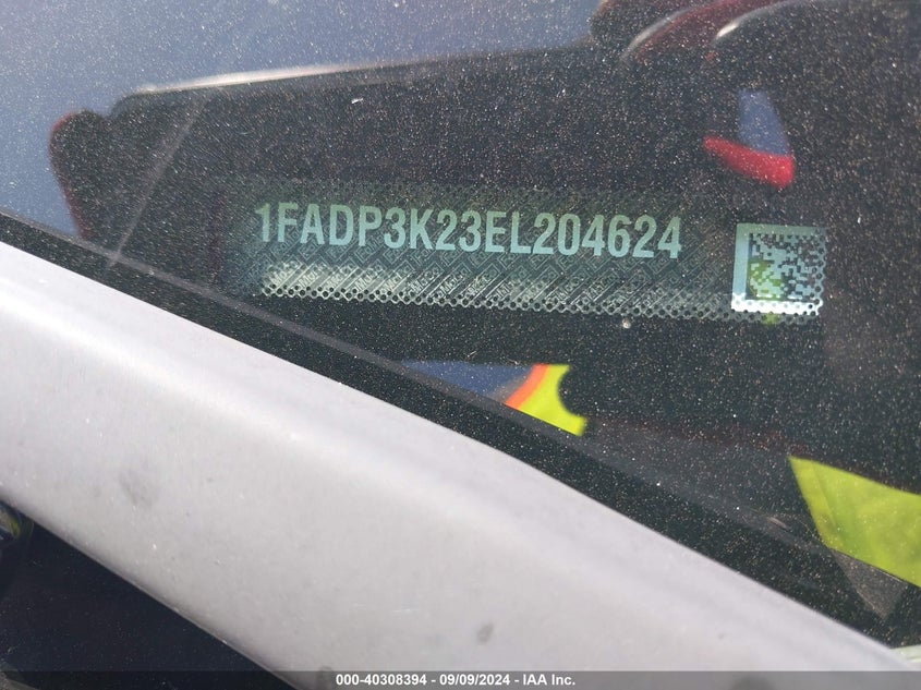 2014 FORD FOCUS VIN: 1FADP3K23EL204624