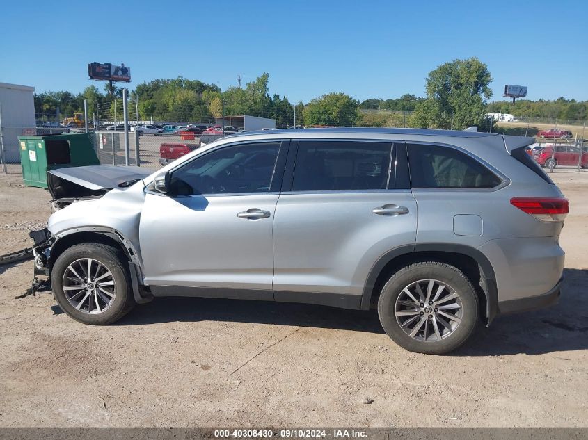 2019 Toyota Highlander Se/Xle VIN: 5TDJZRFH0KS572553 Lot: 40308430