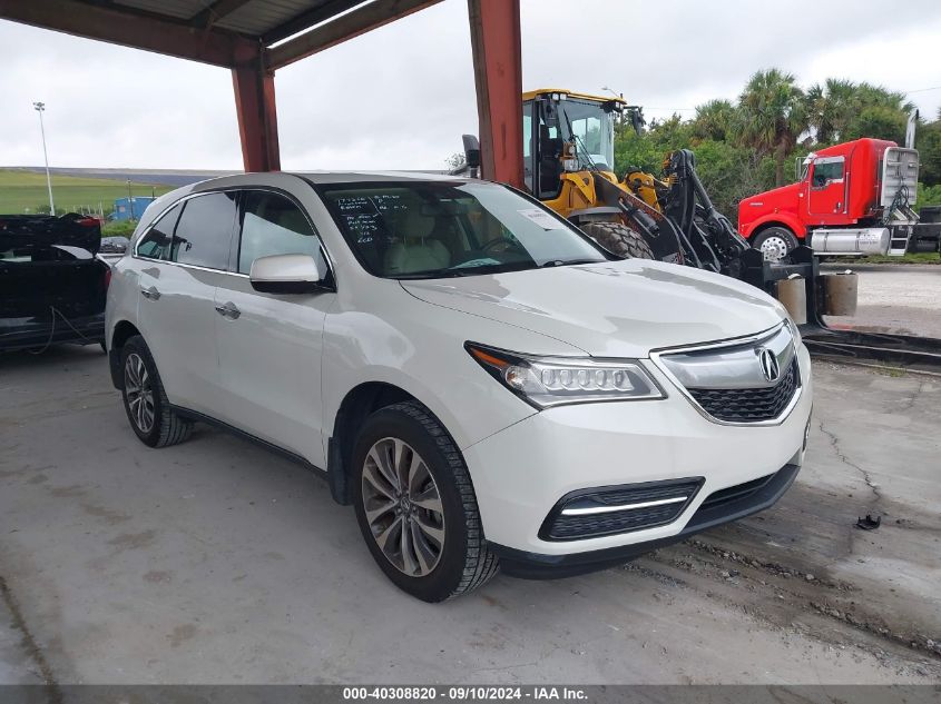 VIN 5FRYD3H42FB004754 2015 Acura MDX, Technology Pa... no.1