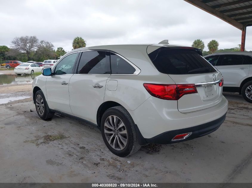 VIN 5FRYD3H42FB004754 2015 Acura MDX, Technology Pa... no.3