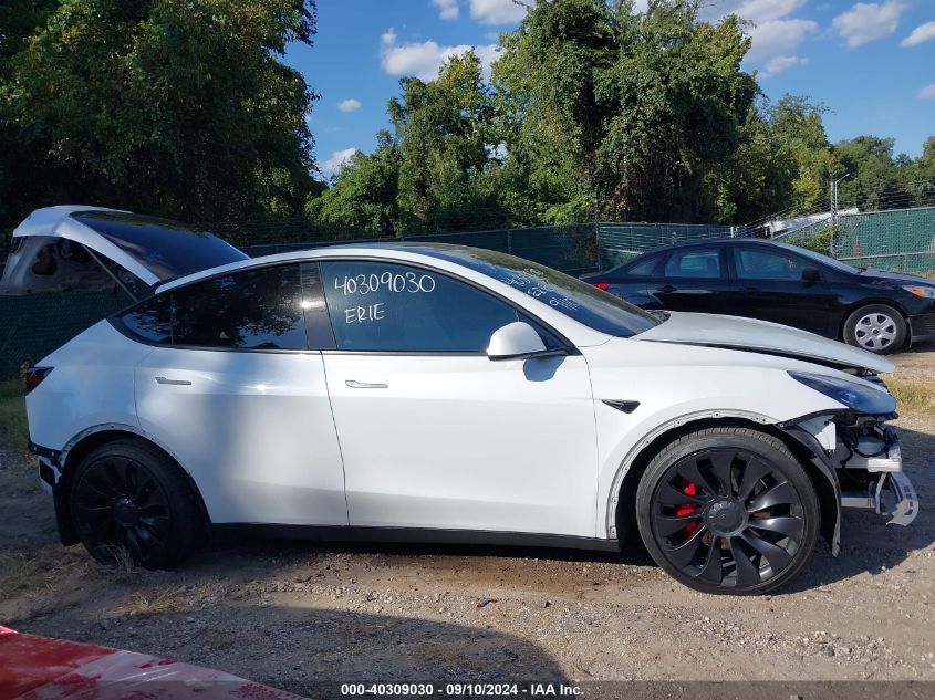 2022 Tesla Model Y Performance Dual Motor All-Wheel Drive VIN: 7SAYGDEF4NF378255 Lot: 40309030