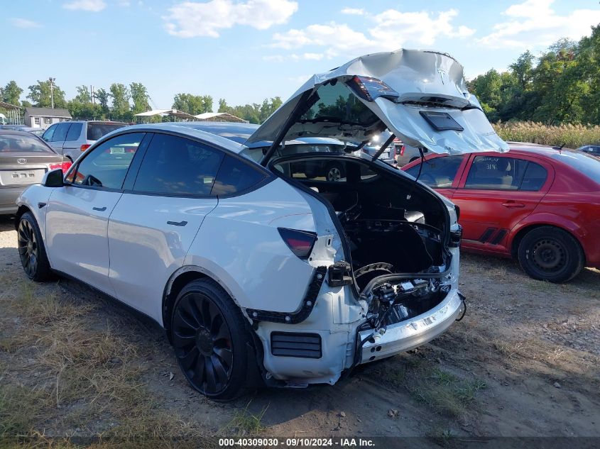 2022 Tesla Model Y Performance Dual Motor All-Wheel Drive VIN: 7SAYGDEF4NF378255 Lot: 40309030