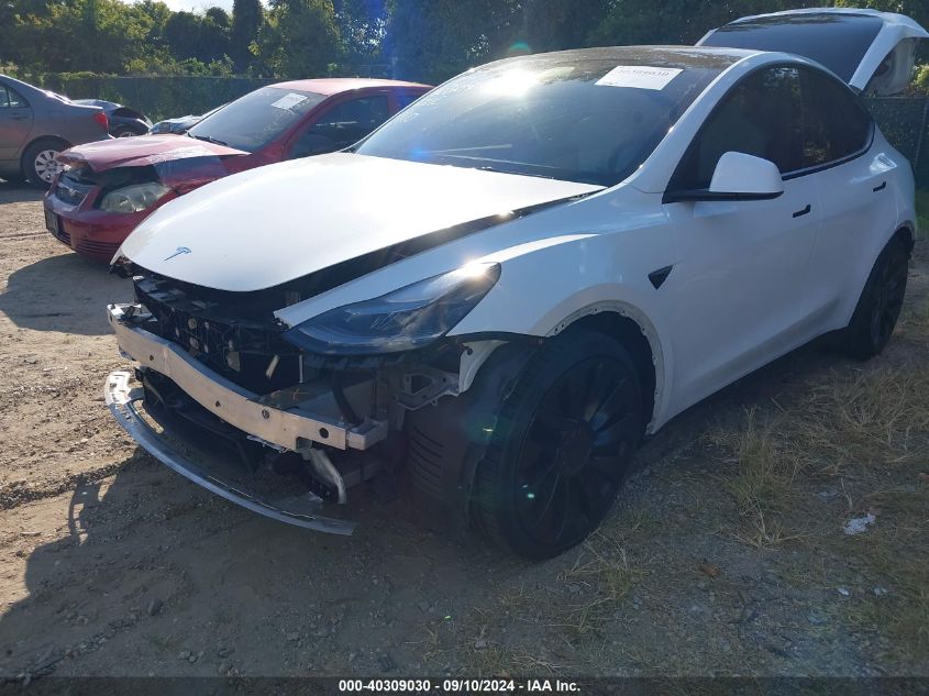 2022 Tesla Model Y Performance Dual Motor All-Wheel Drive VIN: 7SAYGDEF4NF378255 Lot: 40309030