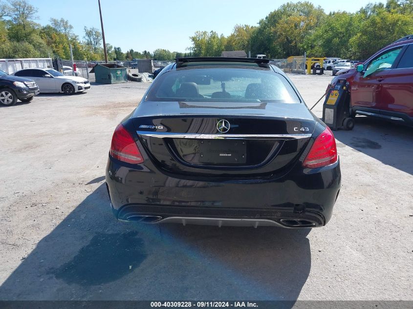 2017 Mercedes-Benz Amg C 43 4Matic VIN: 55SWF6EB4HU185011 Lot: 40309228