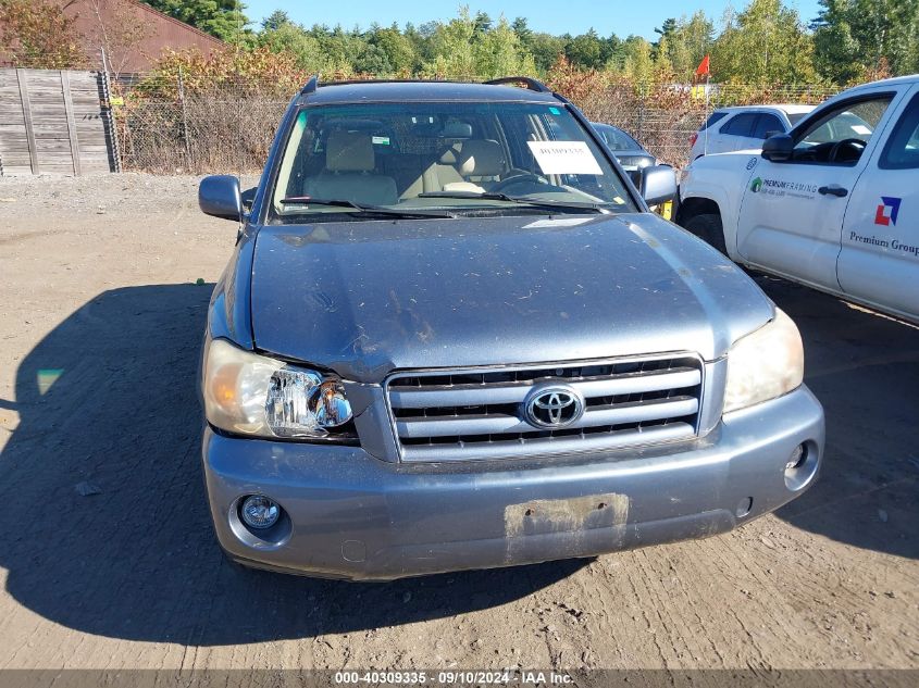 2005 Toyota Highlander V6 VIN: JTEDP21A150043961 Lot: 40309335