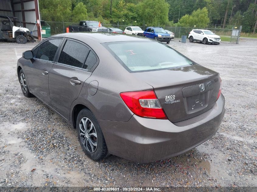 2012 Honda Civic Lx VIN: 19XFB2F54CE065223 Lot: 40309601