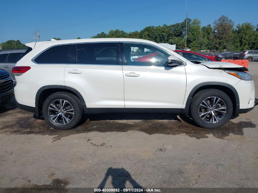 2019 Toyota Highlander Le Plus VIN: 5TDBZRFH2KS723106 Lot: 40309892