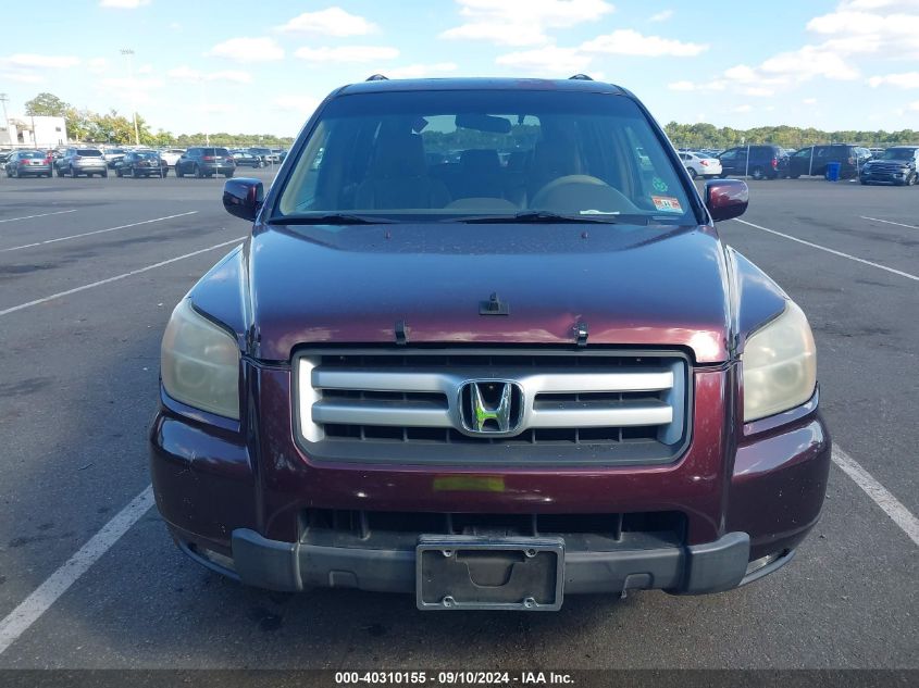 2007 Honda Pilot Ex-L VIN: 2HKYF18777H511159 Lot: 40310155