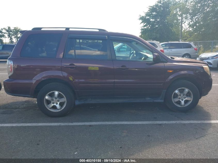 2007 Honda Pilot Ex-L VIN: 2HKYF18777H511159 Lot: 40310155