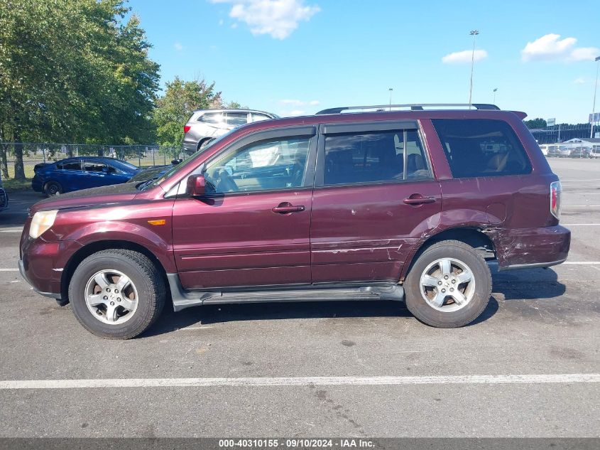 2007 Honda Pilot Ex-L VIN: 2HKYF18777H511159 Lot: 40310155