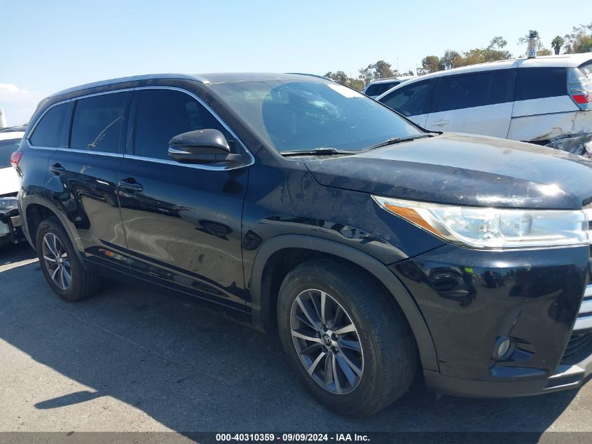 2017 Toyota Highlander Xle VIN: 5TDKZRFHXHS510140 Lot: 40310359