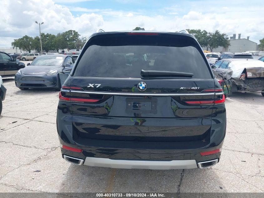 2025 BMW X7 xDrive40I VIN: 5UX23EM00S9X77167 Lot: 40310733