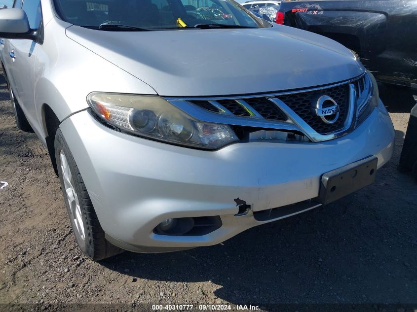 2012 Nissan Murano Sl VIN: JN8AZ1MW9CW212318 Lot: 40310777