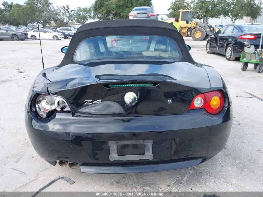 2003 BMW Z4 3.0I VIN: 4USBT53433LU03138 Lot: 40311076