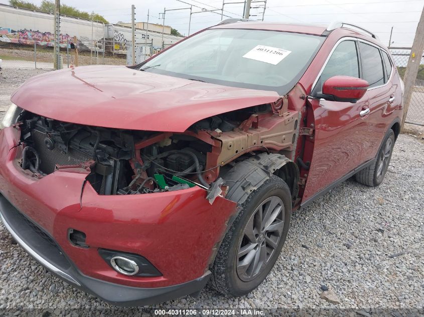 2016 Nissan Rogue S/Sl/Sv VIN: 5N1AT2MT6GC739728 Lot: 40311206