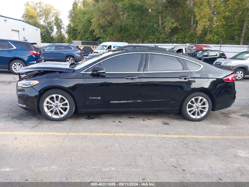 2019 Ford Fusion Sel VIN: 3FA6P0MU7KR131986 Lot: 40311659