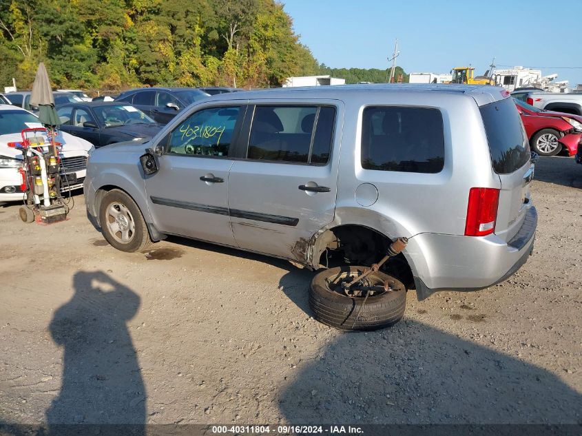 2012 Honda Pilot Lx VIN: 5FNYF4H27CB016426 Lot: 40311804