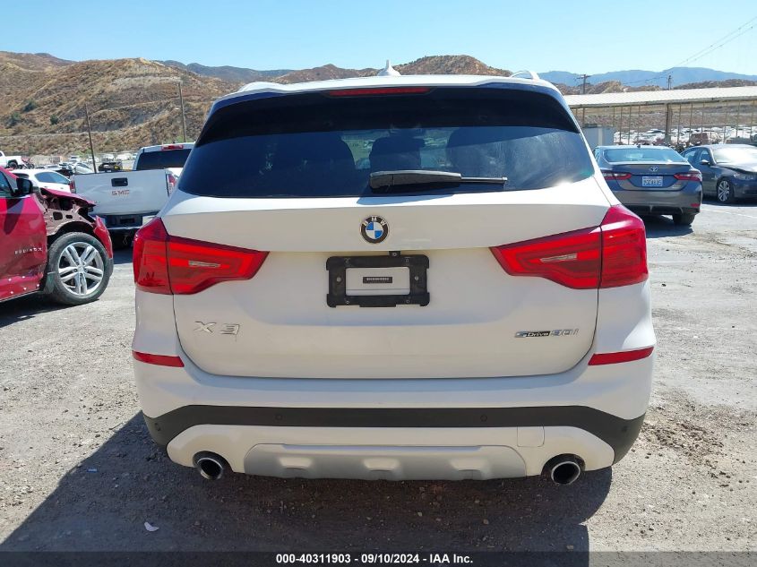 2019 BMW X3 Sdrive30I VIN: 5UXTR7C56KLF23657 Lot: 40311903