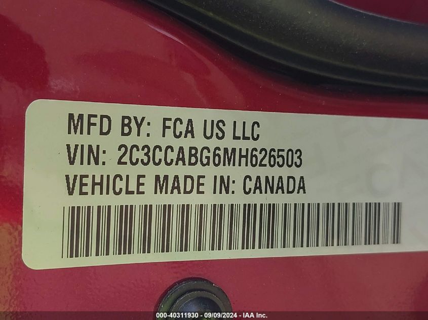 2C3CCABG6MH626503 2021 Chrysler 300 300S