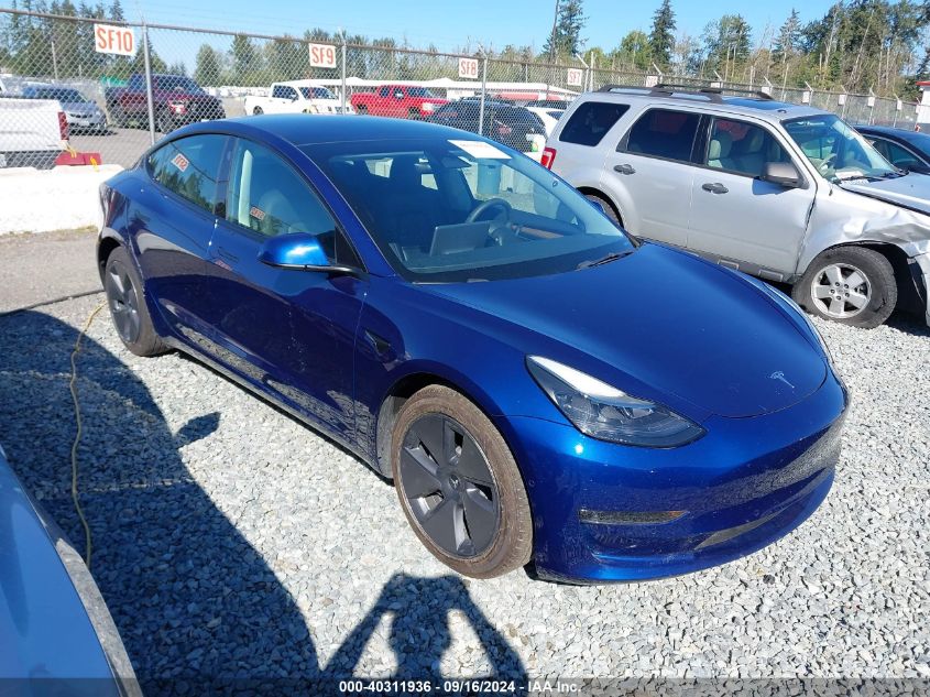 VIN 5YJ3E1EA6NF317506 2022 Tesla Model 3 no.1