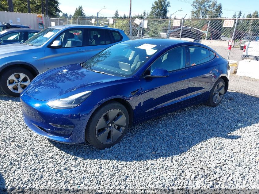 2022 TESLA MODEL 3 - 5YJ3E1EA6NF317506