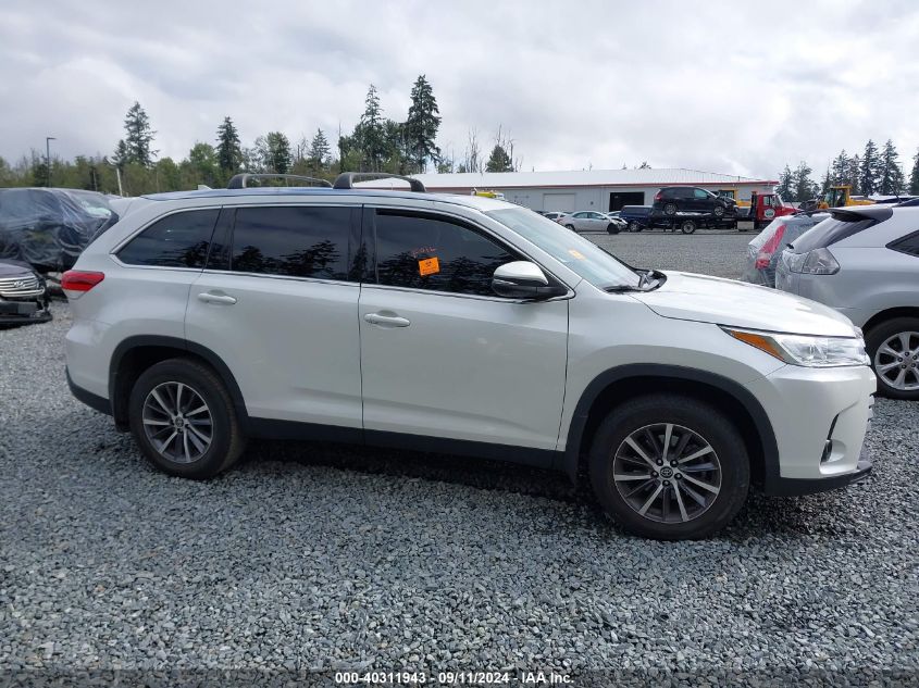 2019 Toyota Highlander Xle VIN: 5TDJZRFH8KS605475 Lot: 40311943