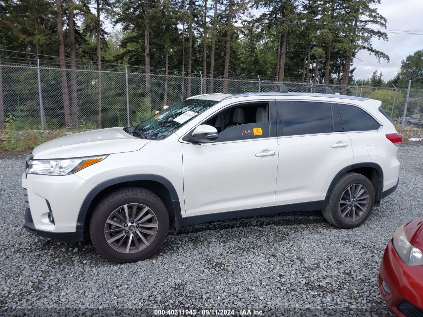 2019 Toyota Highlander Xle VIN: 5TDJZRFH8KS605475 Lot: 40311943