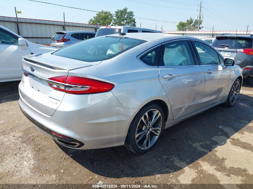 2017 FORD FUSION TITANIUM - 3FA6P0K93HR139557