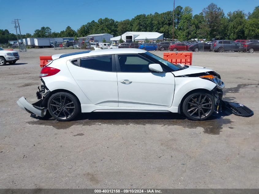 2014 Hyundai Veloster Turbo W/Black VIN: KMHTC6AE9EU183721 Lot: 40312158