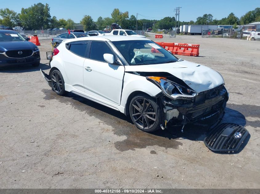 2014 HYUNDAI VELOSTER TURBO W/BLACK - KMHTC6AE9EU183721