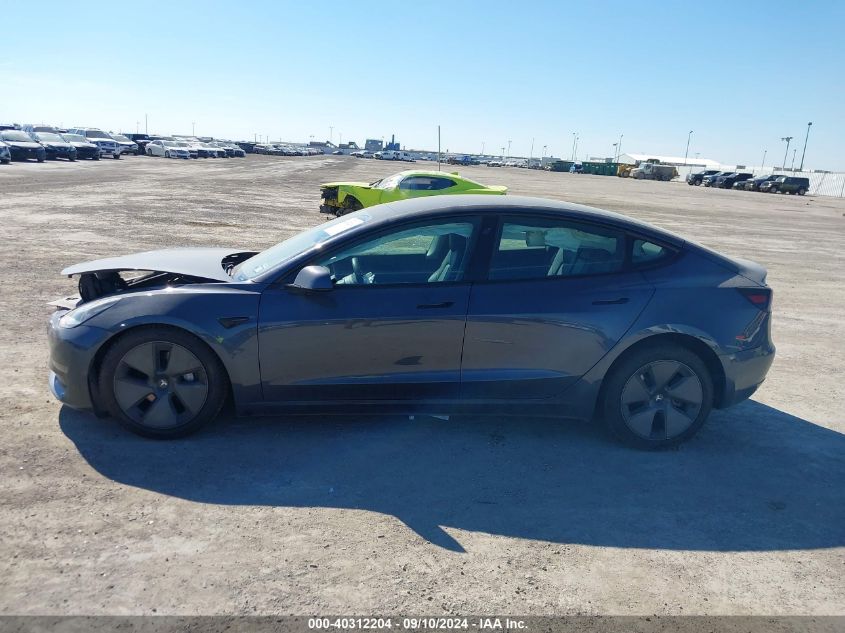 2021 Tesla Model 3 Standard Range Plus Rear-Wheel Drive VIN: 5YJ3E1EA2MF919494 Lot: 40312204