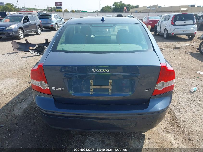 2006 Volvo S40 2.4I VIN: YV1MS382262167261 Lot: 40312317