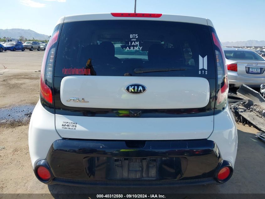 2016 Kia Soul + VIN: KNDJP3A55G7327054 Lot: 40312550