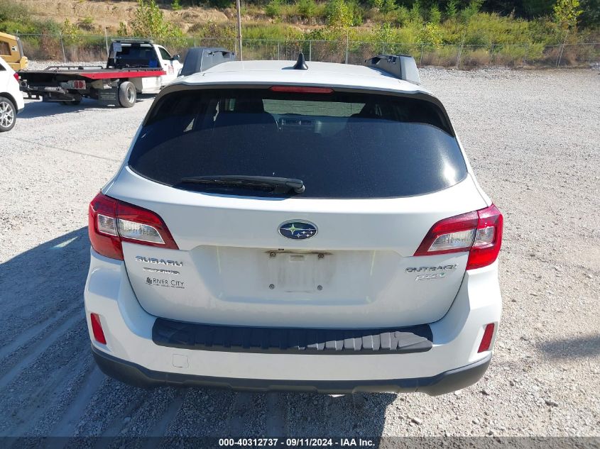 2016 Subaru Outback 2.5I Limited VIN: 4S4BSANC1G3250296 Lot: 40312737