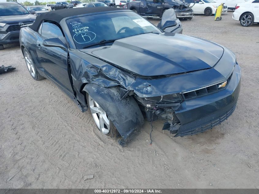 2015 Chevrolet Camaro Lt VIN: 2G1FD3D33F9272697 Lot: 40312972