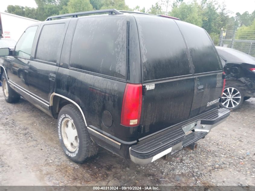 1998 Chevrolet Tahoe C1500 VIN: 1GNEC13R0WR129607 Lot: 40313024