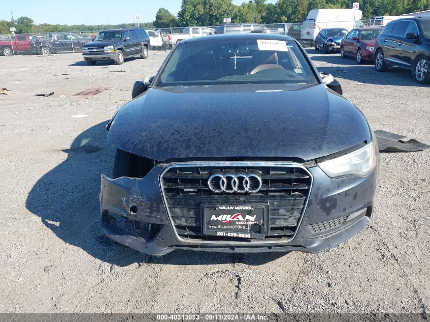 2013 Audi A5 VIN: WAULFAFXA002925 Lot: 40313053