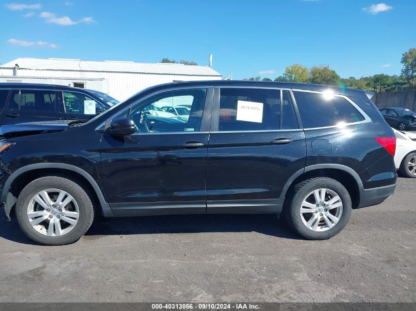 2018 Honda Pilot Lx VIN: 5FNYF6H14JB001706 Lot: 40313056