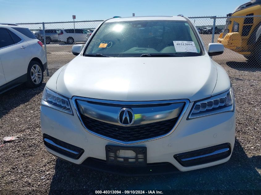 2016 Acura Mdx Advance Entertainment Packages/Advance Package VIN: 5FRYD3H99GB004277 Lot: 40313094