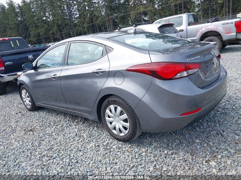 2016 Hyundai Elantra Se VIN: KMHDH4AE8GU638118 Lot: 40313244