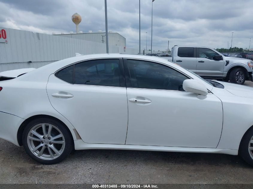 2007 Lexus Is 250 VIN: JTHBK262772054965 Lot: 40313485