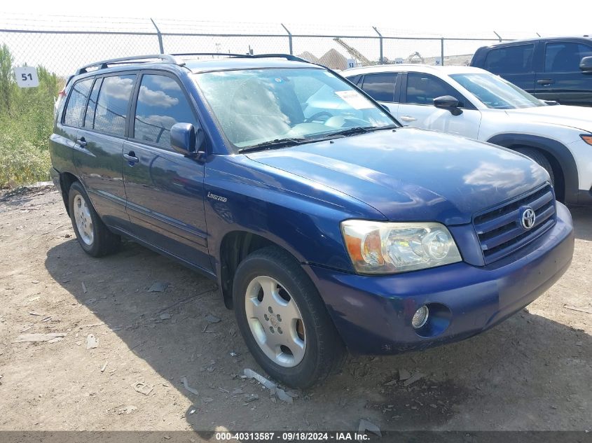 2004 Toyota Highlander Limited VIN: JTEDP21A840032373 Lot: 40313587