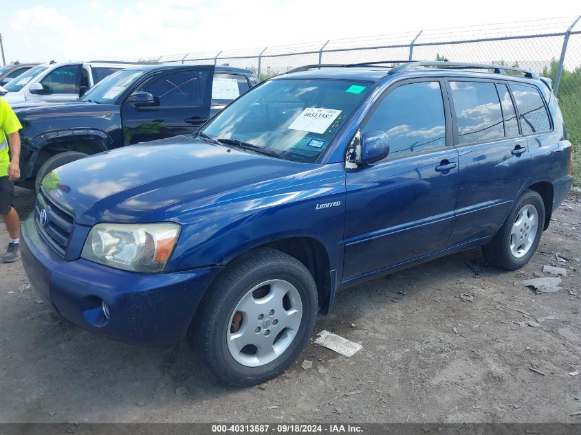 2004 Toyota Highlander Limited VIN: JTEDP21A840032373 Lot: 40313587