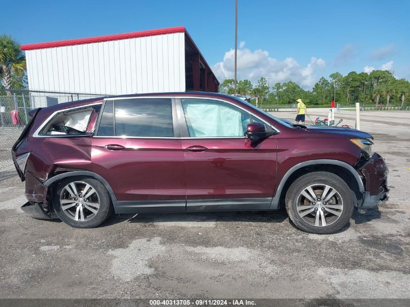 2016 Honda Pilot Ex-L VIN: 5FNYF6H54GB035382 Lot: 40313705