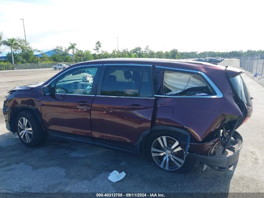 2016 Honda Pilot Ex-L VIN: 5FNYF6H54GB035382 Lot: 40313705